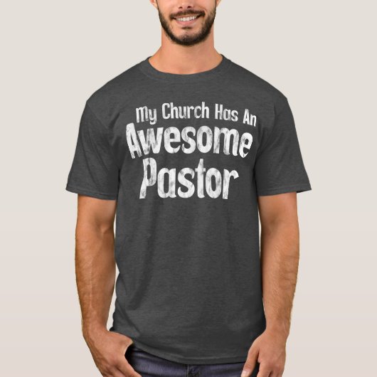 T-shirt Mon église a un pasteur génial (Devant)