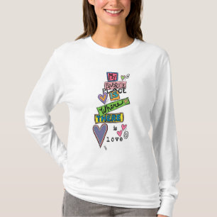 T-shirt Mon endroit préféré est où il y a de l'amour