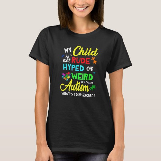 T-shirt Mon enfant n'est pas impoli hyper ou bizarre Sensi (Devant)