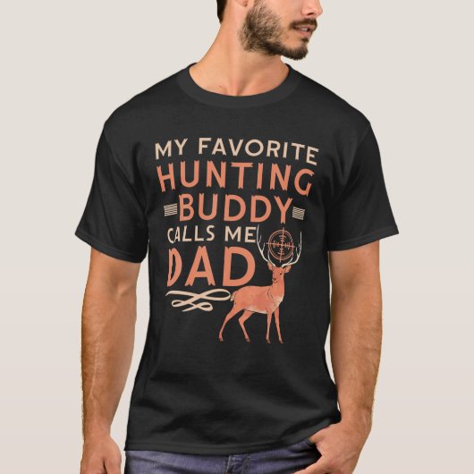 T-shirt Mon Épouse De Chasse Favorite M'Appelle Papa Anima (Devant)