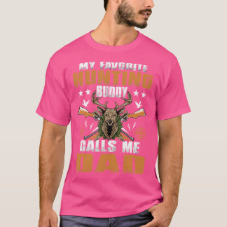 T-shirt Mon Épouse De Chasse Favorite M'Appelle Papa Deer