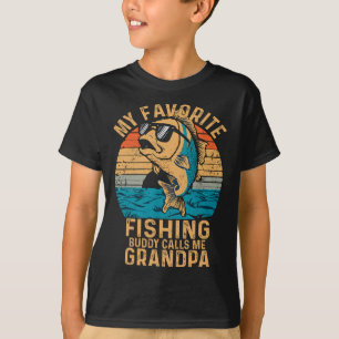 T-shirt Mon Épouse De Pêche Préférée M'Appelle Grand-Père