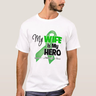 T-shirt Mon épouse est mon héros - Cancer de rein