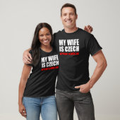 T-shirt Mon épouse est tchèque rien m'effraye (Unisexe)