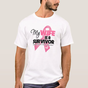 T-shirt Mon épouse est une survivante - cancer du sein