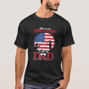 T-shirt Mon Époux De Pêche Favorite M'Appelle Papa Meilleu