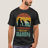 T-shirt Mon Époux De Pêche M'Appelle Grand-Père (Devant)