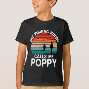 T-shirt Mon Époux De Pêche M'Appelle Poppy Retro Vintage G