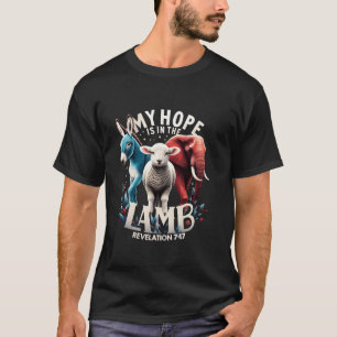 T-shirt Mon Espoir Est Dans L'Agneau Jésus Christ Dieu Ele