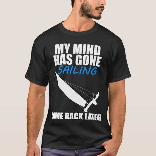 T-shirt Mon esprit a pris la voile Chat en navigation (Devant)