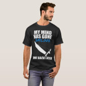 T-shirt Mon esprit a pris la voile Chat en navigation (Devant entier)