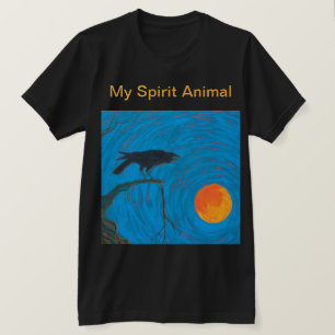 T-shirt Mon Esprit Animal Crow Raven