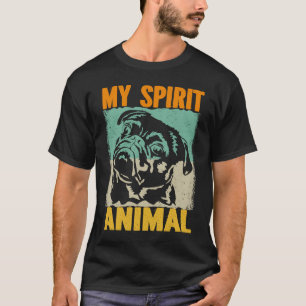 T-shirt Mon esprit Animal Propriétaire Carlin Chien Maman