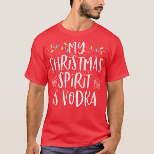 T-shirt Mon Esprit De Noël Est La Vodka Amusante Famille C