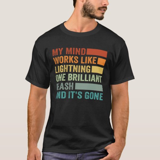 T-shirt Mon esprit fonctionne comme la foudre Un éclair e (Devant)