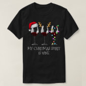 T-shirt Mon Esprit Noël Est Vin Vin Drôle Vin Noël T (Design devant)
