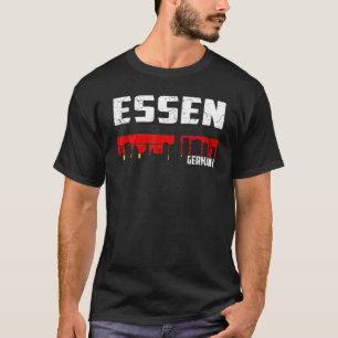 T-shirt Mon Essen Skyline Allemagne Souvenir de ville nata
