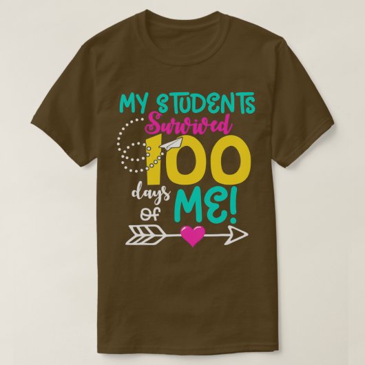 T-shirt Mon étudiant a survécu 100 jours de moi 100e jour  (Design devant)