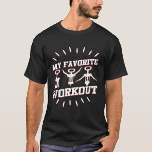 T-shirt Mon exercice préféré Exercice Funny Wine Lover Shi