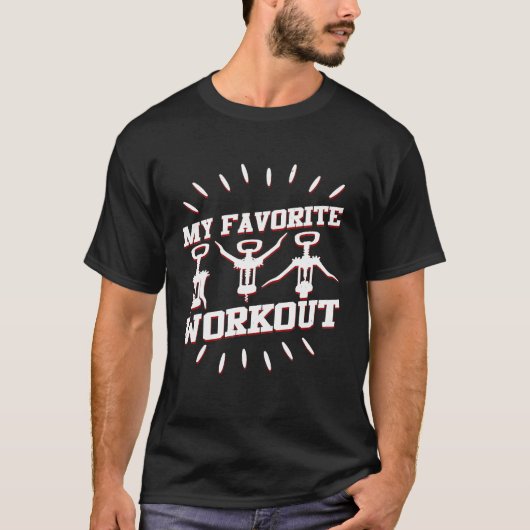 T-shirt Mon exercice préféré Exercice Funny Wine Lover Shi (Devant)