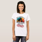 T-shirt Mon Favori Barrel Racer M'Appelle Maman Retro (Devant entier)