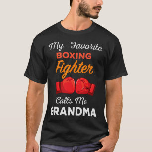 T-shirt Mon Favori Boxing Fighter M'Appelle Grand-Mère Tee
