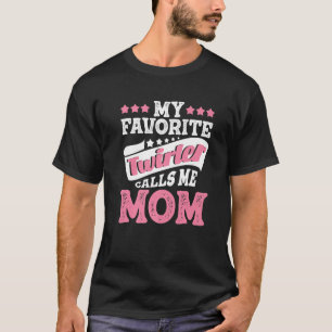T-shirt Mon Favori Twirler M'Appelle Maman Danser Baton Tw
