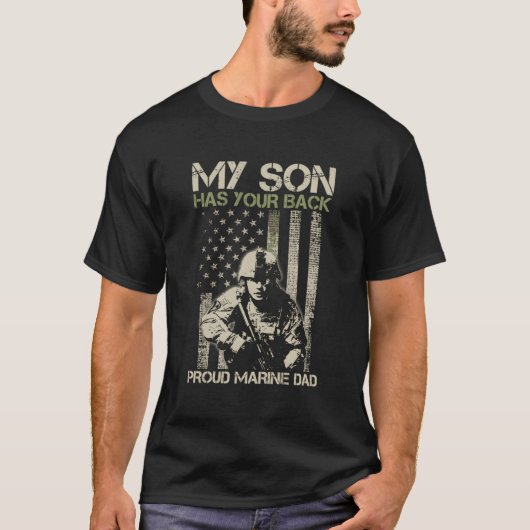 T-shirt Mon Fils A Le Camouflage De Ton Père-Marine Arrièr (Devant)