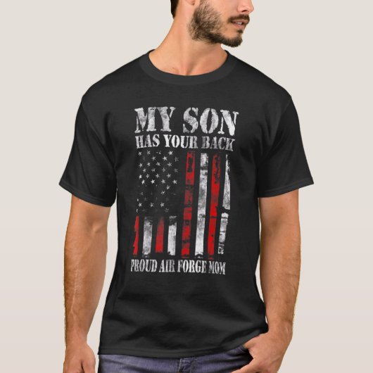 T-shirt Mon Fils A Ton Dos Fier Air Forge Maman (Devant)