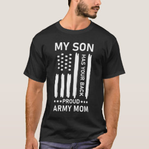 T-shirt Mon fils a ton dos Fier Armée maman - USA American