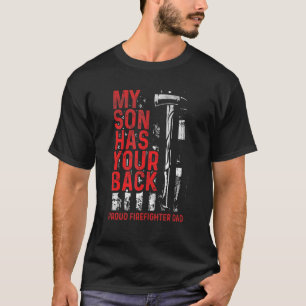 T-shirt Mon Fils A Ton Dos Fier Pompier Papa Patriot