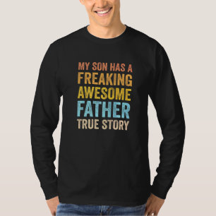 T-shirt Mon Fils A Un Fou Fou Fou Père Fou Père Papa Fat D