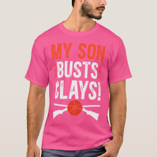 T-shirt Mon fils éclate d'argile au tir au trap Papa au ti