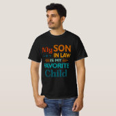 T-shirt Mon Fils En Droit Est Mon Enfant Favori Amusant Fa (Devant entier)