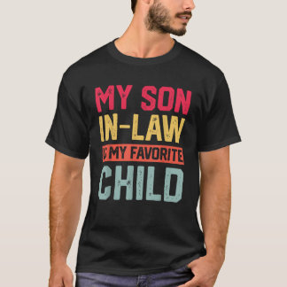 T-shirt Mon Fils En Droit Est Mon Enfant Favori Funny Retr