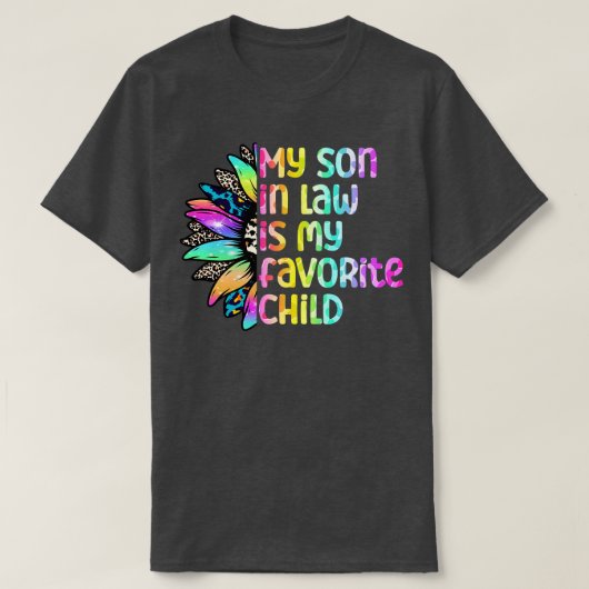 T-shirt Mon Fils En Droit Est Mon Enfant Favori Tournesol (Design devant)