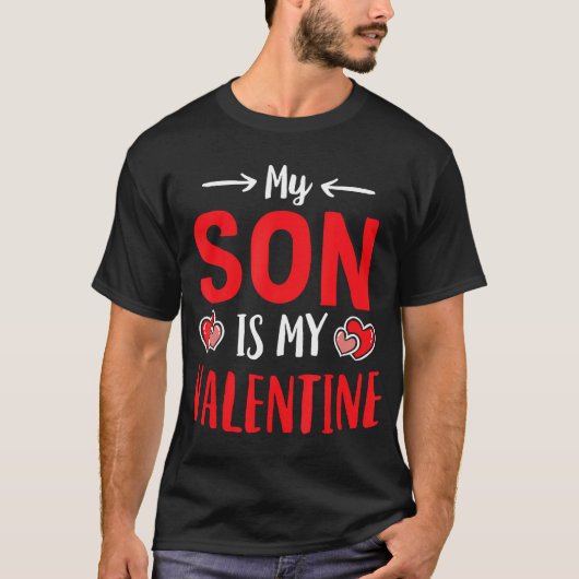 T-shirt Mon Fils Est Ma Valentine Mère Mignonne Garçon Mam (Devant)