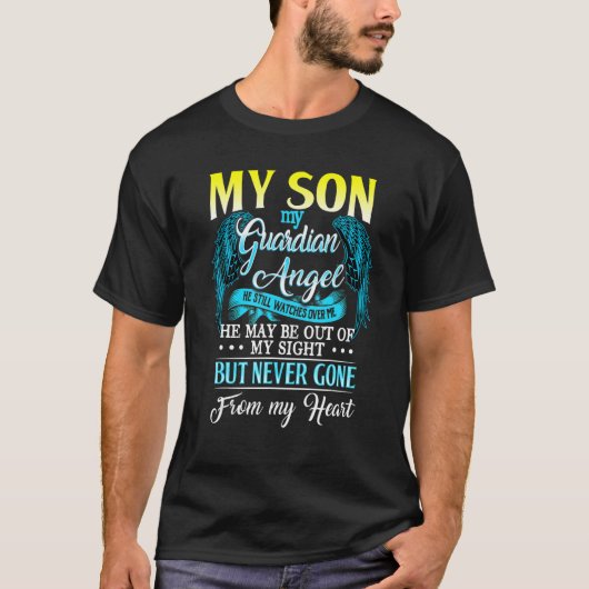 T-shirt Mon Fils Mon Ange Gardien Il Me Surveille Encore (Devant)