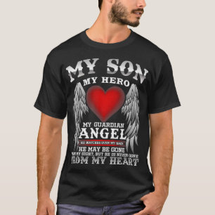 T-shirt Mon fils, mon héros, mon ange gardien En mémoire P