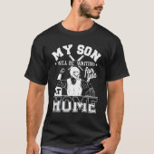 T-shirt Mon Fils Vous Attendra À Home Baseball Pl (Devant)