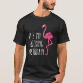 T-shirt Mon Flamant rose d'anniversaire en flocon (Devant)