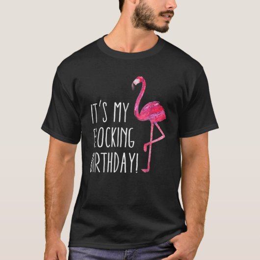 T-shirt Mon Flamant rose d'anniversaire en flocon (Devant)