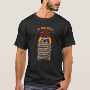 T-shirt Mon Four Moods Café, Nap, Vacances, Bande, Chaussu