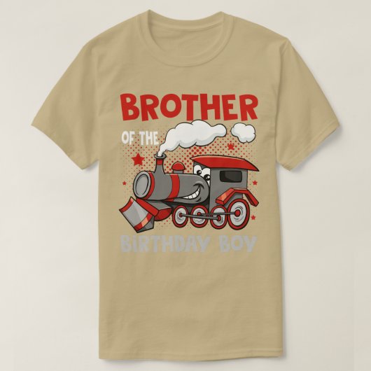 T-shirt Mon Frère De L'Anniversaire Garçon Train Anniversa (Design devant)
