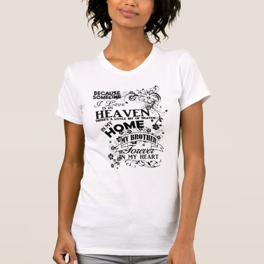 T-shirt Mon Frère, En Mémoire Amoureuse, Souvenir (Devant)