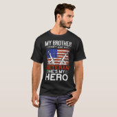 T-shirt Mon Frère Est Mon Héros Fier American Veteran Brot (Devant entier)