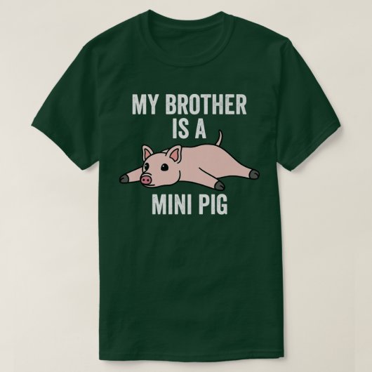T-shirt Mon Frère Est Un Mini Pig Pet Premium (Design devant)