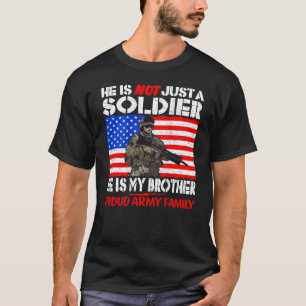 T-shirt Mon Frère Est Un Soldat Fier Armée Famille Militai