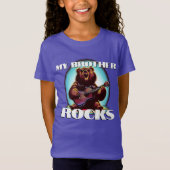 T-Shirt Mon Frère Rocks ! Ours coloré (Devant)