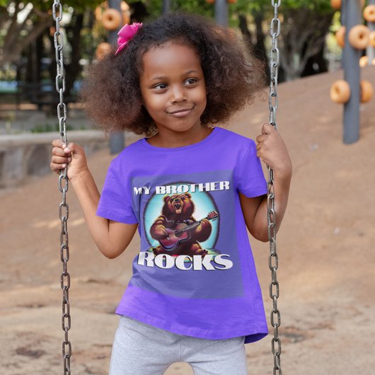 T-Shirt Mon Frère Rocks ! Ours coloré